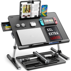 SAIJI Large Adjustable Foldable Laptop Table
